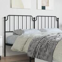 Sengegavl 180 cm metal sort