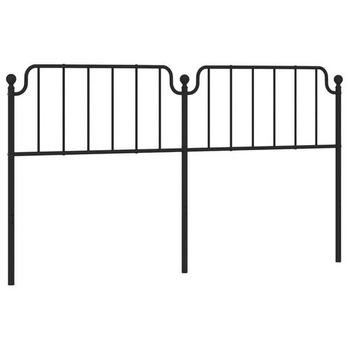 Sengegavl 180 cm metal sort