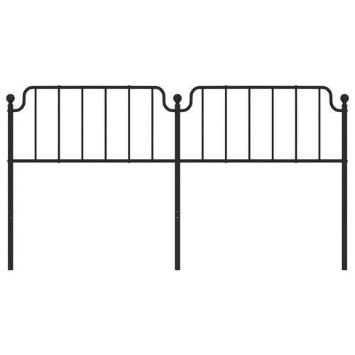 Sengegavl 180 cm metal sort