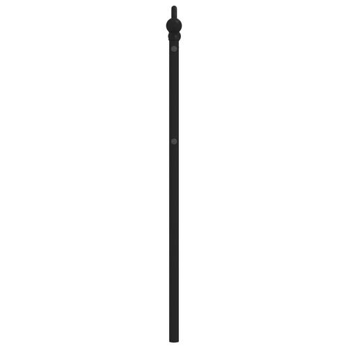 Sengegavl 75 cm metal sort