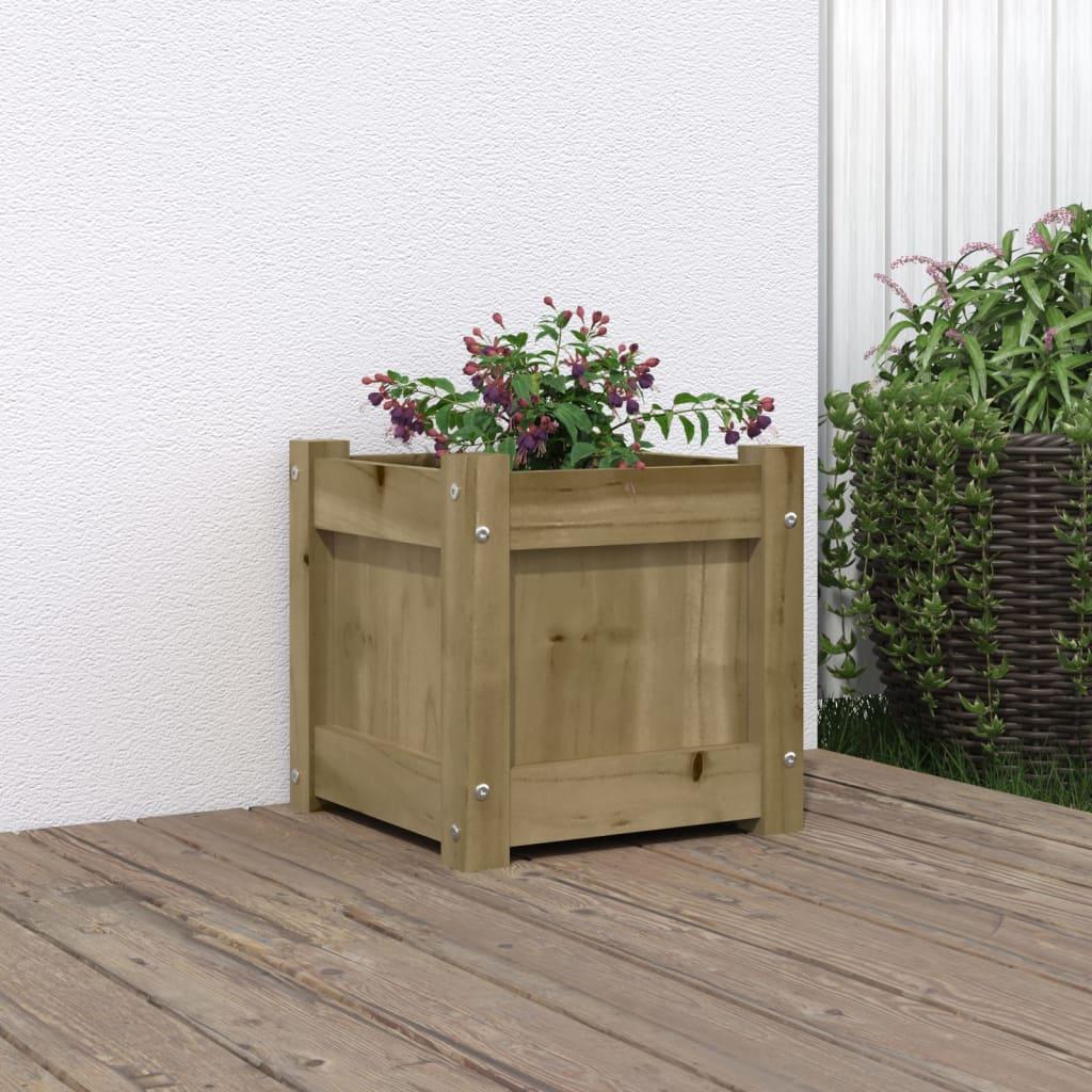 Plantekasse 31x31x31 cm imprægneret fyrretræ