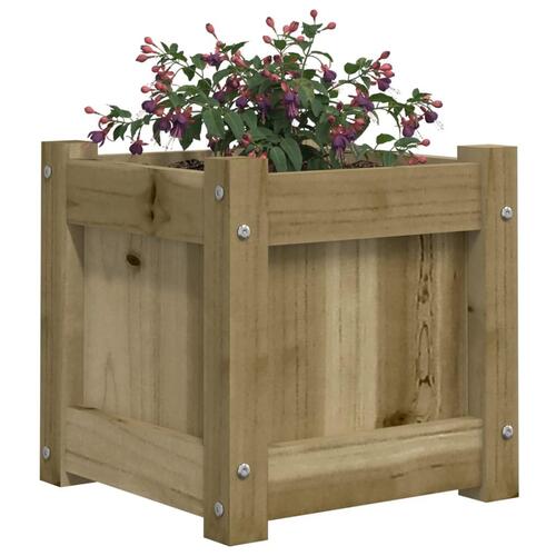 Plantekasse 31x31x31 cm imprægneret fyrretræ