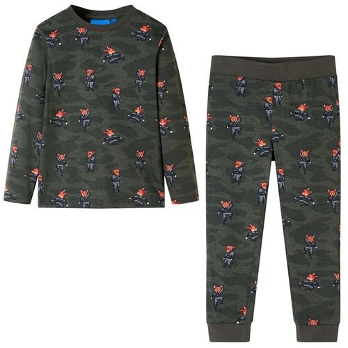Pyjamas til børn str. 140 kakifarvet