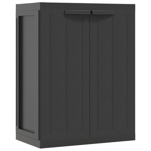 Haveskab 65x37x85 cm PP sort