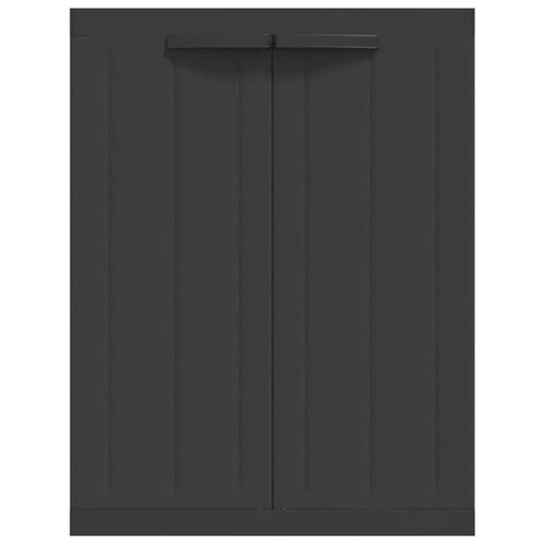 Haveskab 65x37x85 cm PP sort