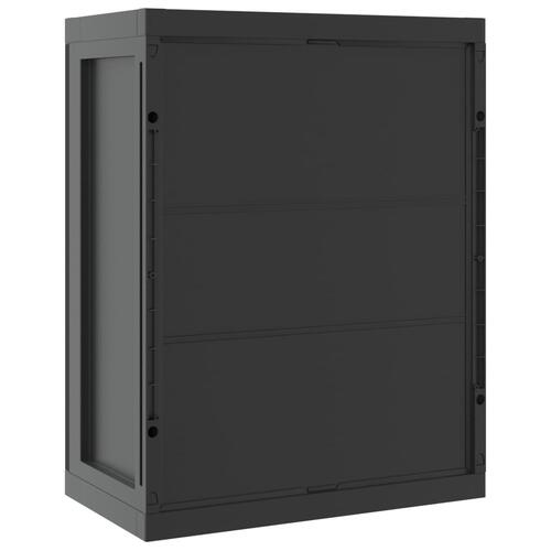 Haveskab 65x37x85 cm PP sort