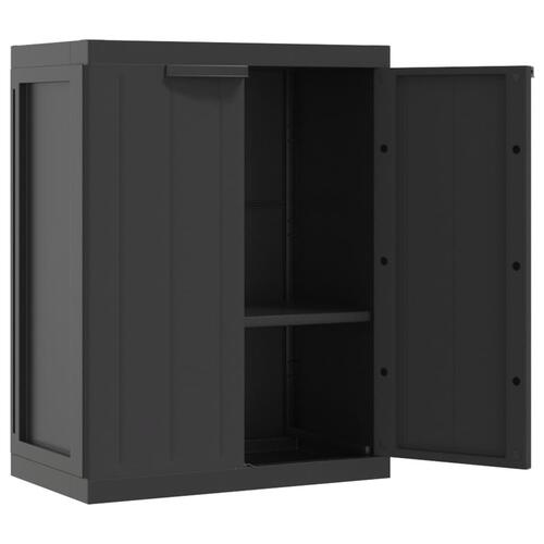 Haveskab 65x37x85 cm PP sort