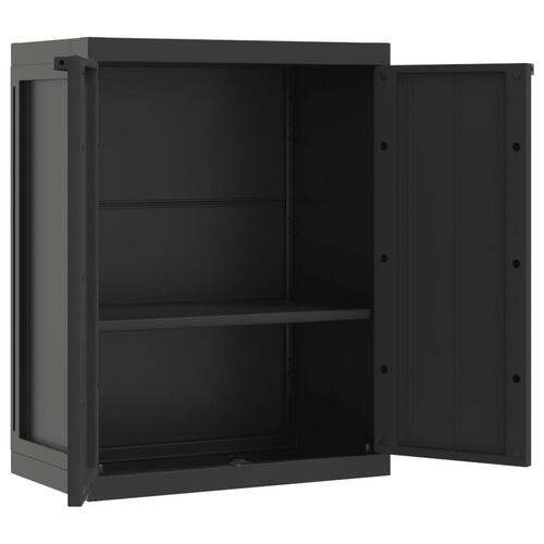 Haveskab 65x37x85 cm PP sort
