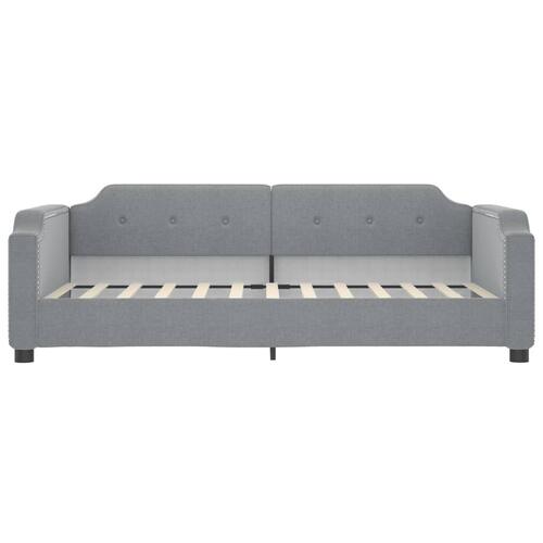 Daybed med madras 80x200 cm stof lysegrå