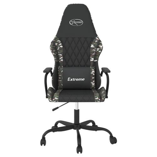 Gamingstol kunstlæder sort og camouflage