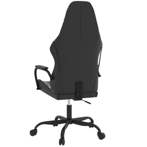 Gamingstol kunstlæder sort og camouflage