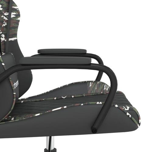 Gamingstol kunstlæder sort og camouflage