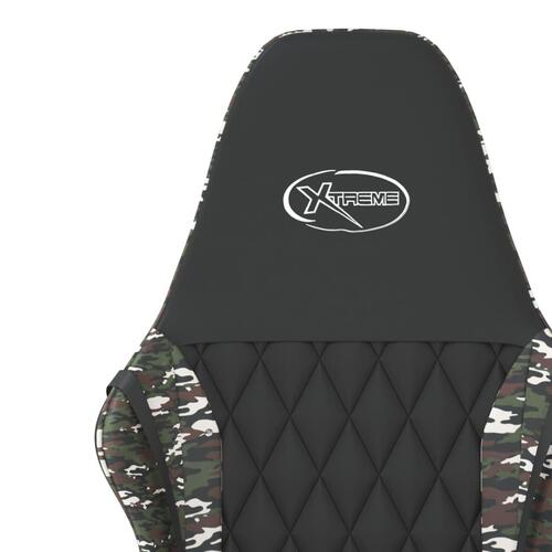 Gamingstol kunstlæder sort og camouflage