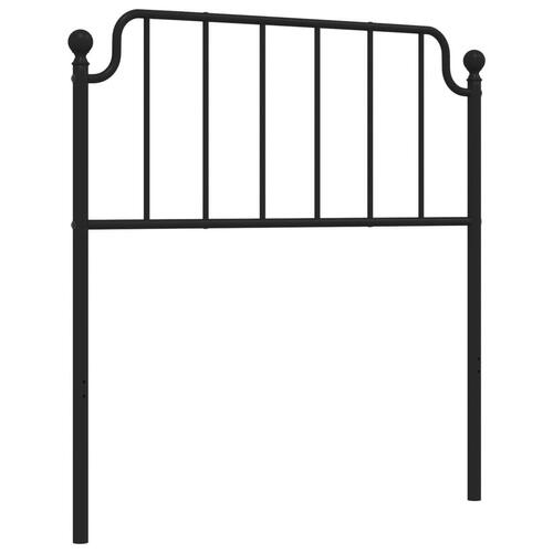 Sengegavl 90 cm metal sort