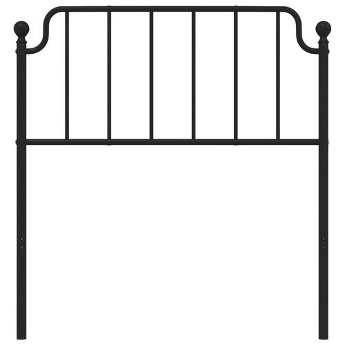 Sengegavl 90 cm metal sort