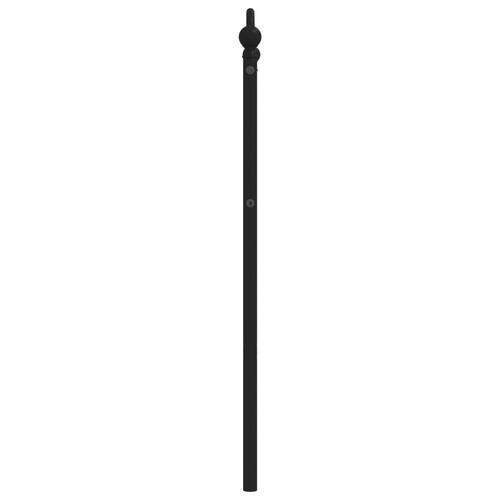 Sengegavl 90 cm metal sort