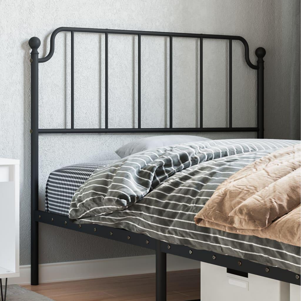 Sengegavl 107 cm metal sort