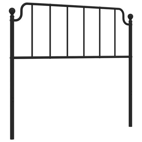 Sengegavl 107 cm metal sort