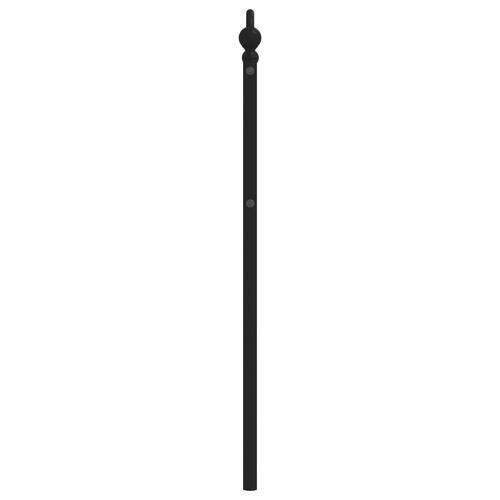 Sengegavl 107 cm metal sort