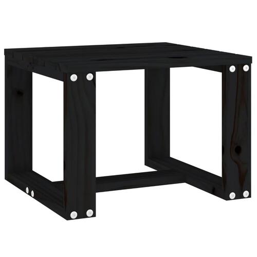 Havebord 40x38x28,5 cm massivt fyrretræ sort