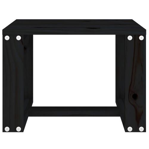 Havebord 40x38x28,5 cm massivt fyrretræ sort