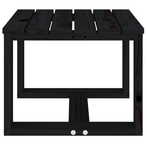 Havebord 40x38x28,5 cm massivt fyrretræ sort