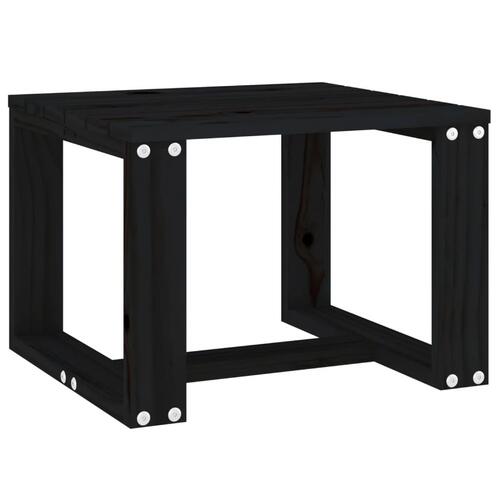 Havebord 40x38x28,5 cm massivt fyrretræ sort
