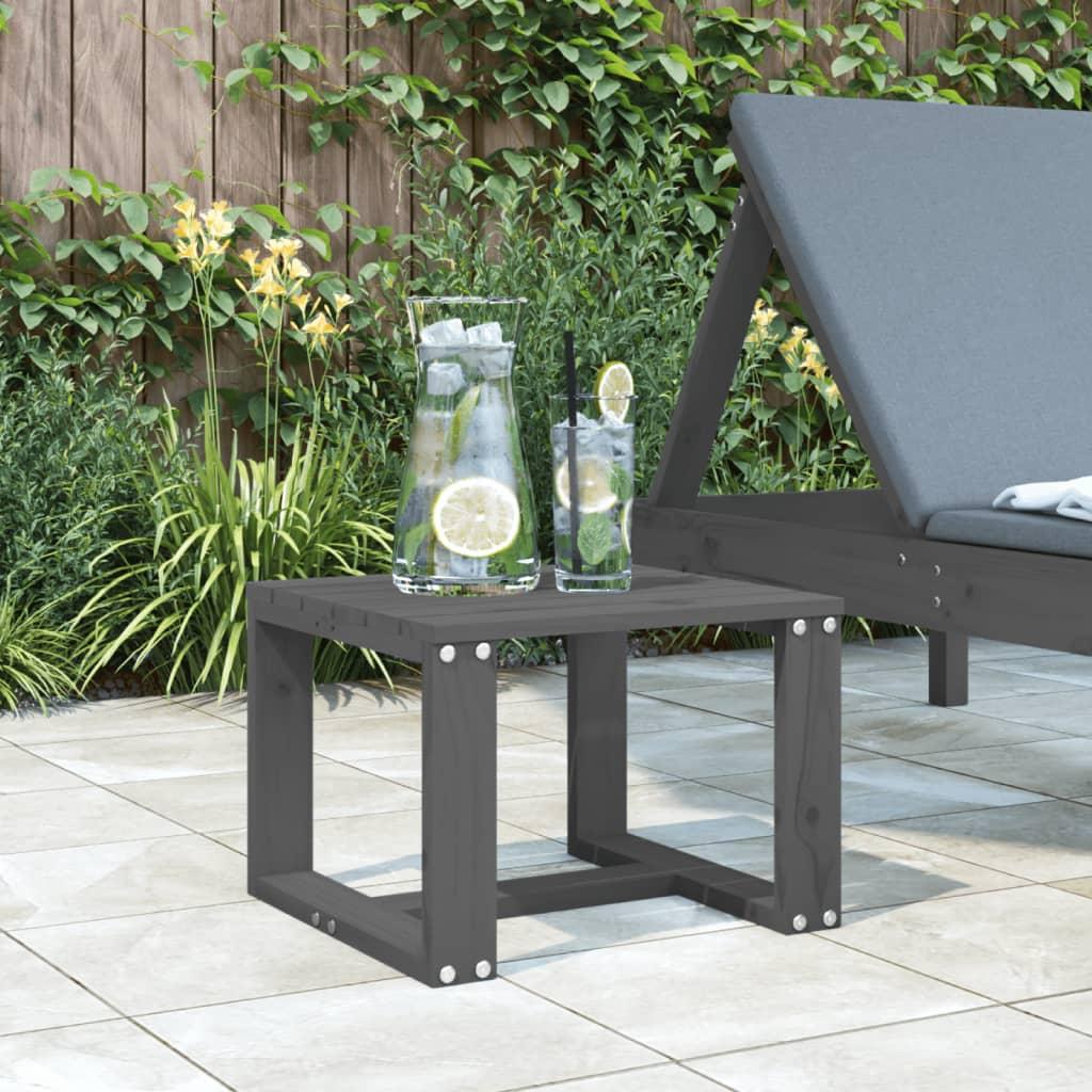 Havebord 40x38x28,5 cm massivt fyrretræ grå