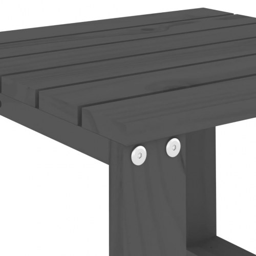 Havebord 40x38x28,5 cm massivt fyrretræ grå