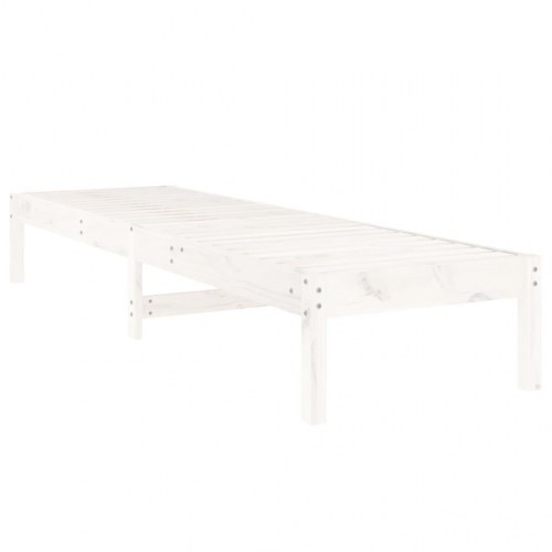 Liggestole 2 stk. 199,5 x 60 x 74 cm i massivt fyrretræ hvid