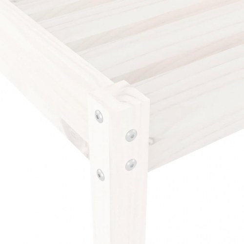 Liggestole 2 stk. 199,5 x 60 x 74 cm i massivt fyrretræ hvid