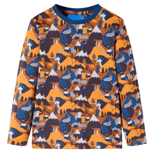 Pyjamas til børn str. 128 cognacfarvet