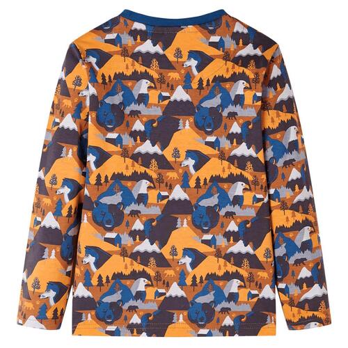 Pyjamas til børn str. 128 cognacfarvet