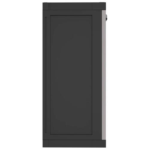 Haveskab 97x37x85 cm PP grå og sort
