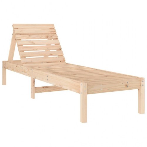 Liggestole 2 stk. 199,5x60x74 cm massivt fyrretræ