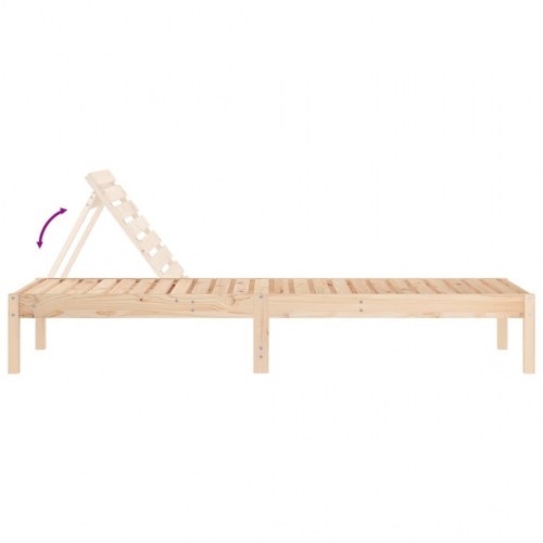 Liggestole 2 stk. 199,5x60x74 cm massivt fyrretræ