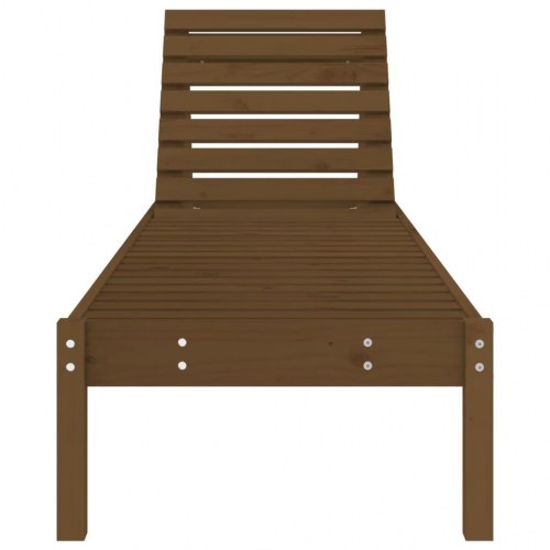 Liggestole 2 stk. 199,5x60x74 cm massivt fyrretræ gyldenbrun