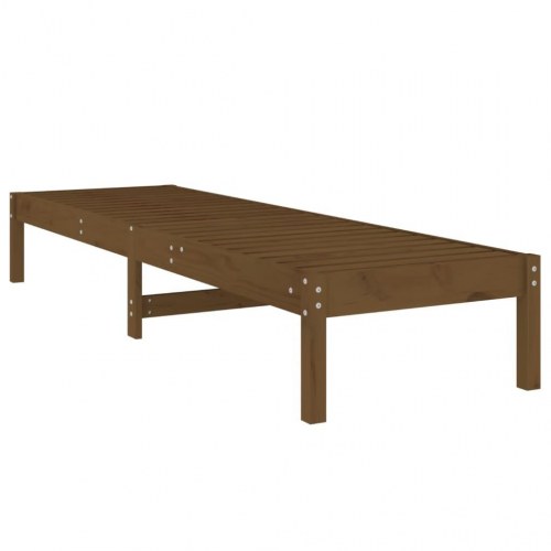 Liggestole 2 stk. 199,5x60x74 cm massivt fyrretræ gyldenbrun