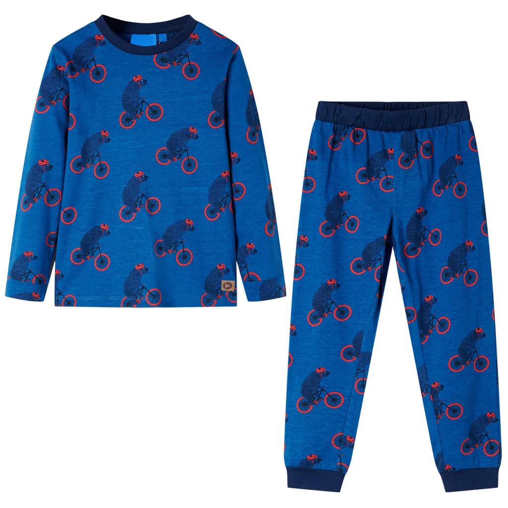 Pyjamas til børn str. 140 petroleumsblå
