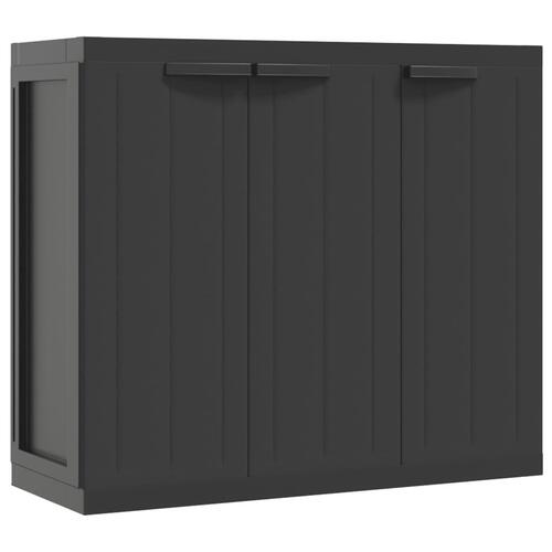 Haveskab 97x37x85 cm PP sort