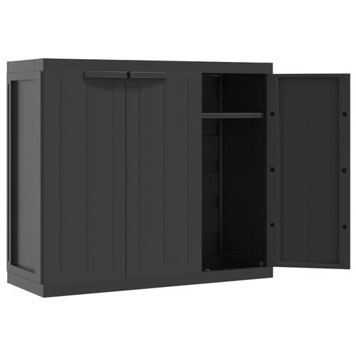 Haveskab 97x37x85 cm PP sort