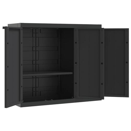Haveskab 97x37x85 cm PP sort