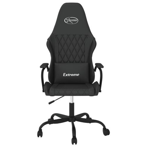 Gamingstol med massagefunktion kunstlæder sort
