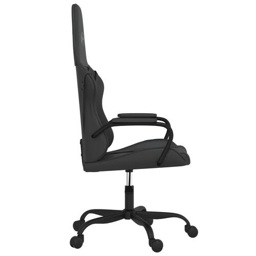 Gamingstol med massagefunktion kunstlæder sort