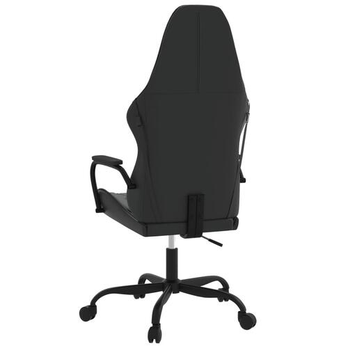Gamingstol med massagefunktion kunstlæder sort