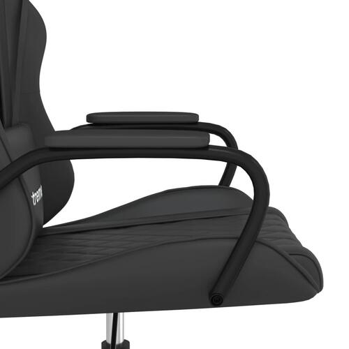Gamingstol med massagefunktion kunstlæder sort