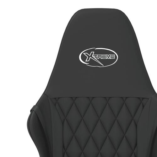 Gamingstol med massagefunktion kunstlæder sort