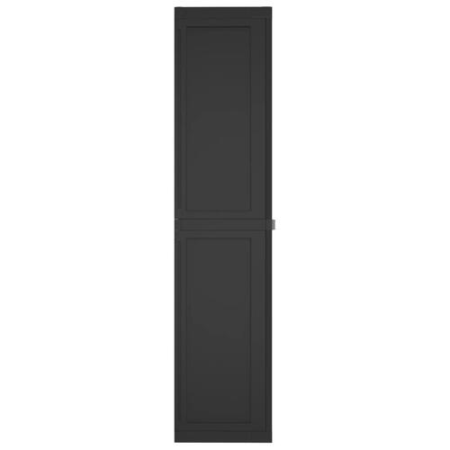 Haveskab 97x37x165 cm PP sort