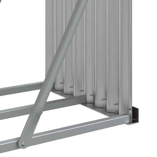 Brændestativ 234x45x100 cm galvaniseret stål lysebrun