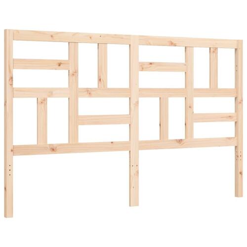 Sengeramme med sengegavl kingsize massivt træ